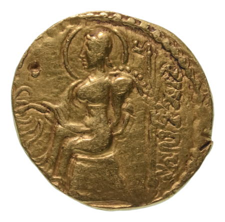 Gupta Empire, Samudragupta, c. 335-375, AV dinar, 7.25 g. Lyrist