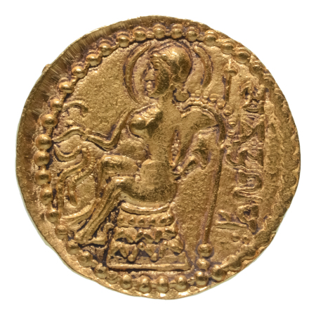 Gupta Empire, Samudragupta, c. 335-375, AV dinar, 7.65 g. Lyrist