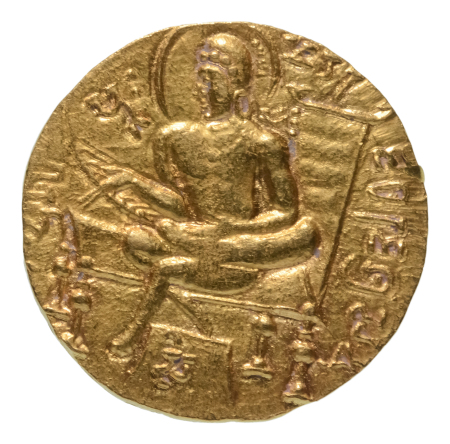 Gupta Empire, Samudragupta, c. 335-375, AV dinar, 7.65 g. Lyrist
