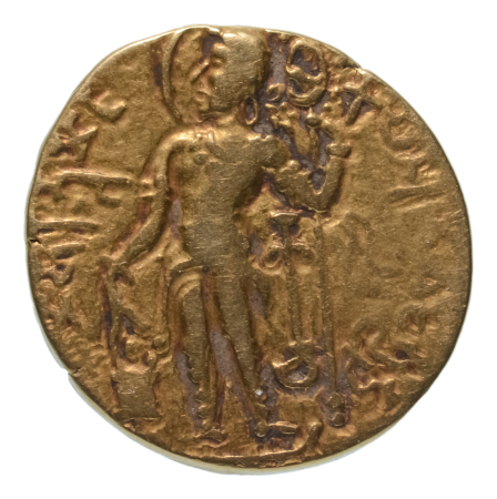 Gupta Empire, Samudragupta, c. 335-375 (or Kachagupta), AV dinar, 7.55 g. Chakra