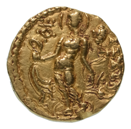 Gupta Empire, Chandragupta II, c. 380-413, AV dinar, 7.73 g. Parasol