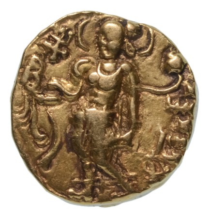 Gupta Empire, Chandragupta II, c. 380-413, AV dinar, 7.78 g. Parasol