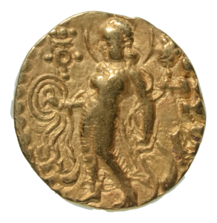 Gupta Empire, Chandragupta II, c. 380-413, AV dinar, 8.10 g. Parasol