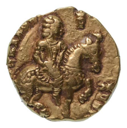 Gupta Empire, Kumaragupta I, c. 415-455, AV dinar, 8.04 g. Horseman