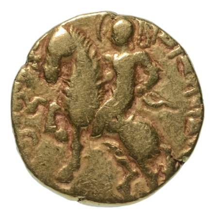Gupta Empire, Chandragupta II, c. 380-413, AV dinar, 7.65 g. Horseman