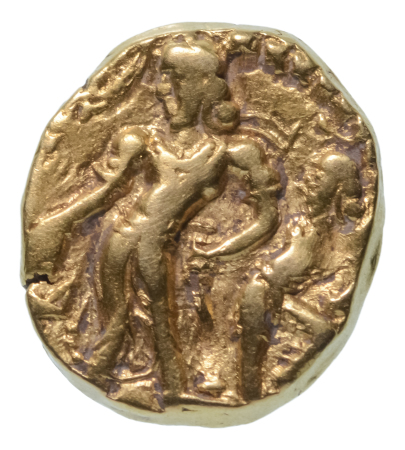 Gupta Empire, Chandragupta II, c. 380-413, AV dinar, 7.77 g. Parasol