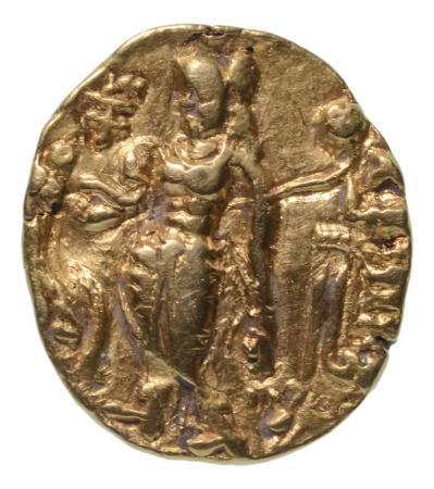 Gupta Empire, Chandragupta II, c. 380-413, AV dinar, 7.77 g. Parasol