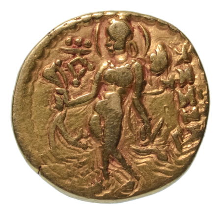 Gupta Empire, Chandragupta II, c. 380-413, AV dinar, 7.57 g. Parasol