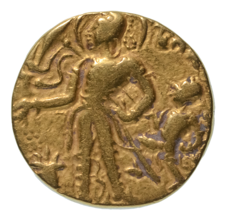 Gupta Empire, Chandragupta II, c. 380-413, AV dinar, 7.60 g. Parasol