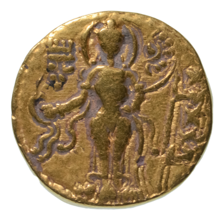 Gupta Empire, Chandragupta II, c. 380-413, AV dinar, 7.60 g. Parasol