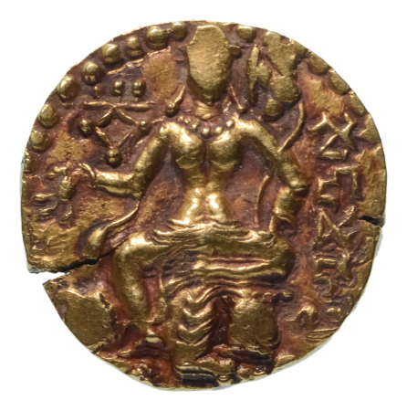 Gupta Empire, Kumaragupta I, c. 415-455, AV dinar, 8.18 g. Lion slayer