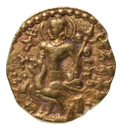 Gupta Empire, Kumaragupta I, c. 415-455, AV dinar, 8.07 g. Kartikeya