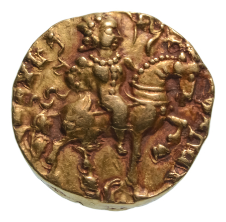 Gupta Empire, Kumaragupta I, c. 415-455, AV dinar, 8.22 g. Horseman