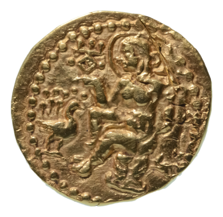Gupta Empire, Kumaragupta I, c. 415-455, AV dinar, 8.07 g. Horseman