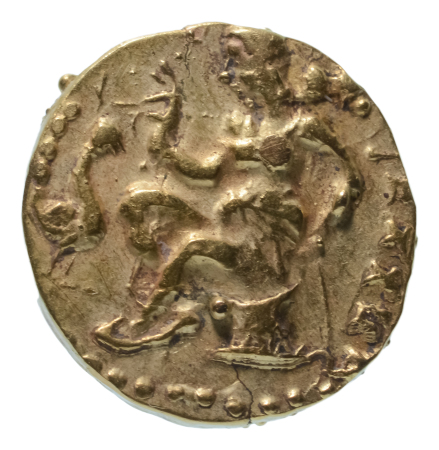 Gupta Empire, Kumaragupta I, c. 415-455, AV dinar, 8.17 g. Horseman