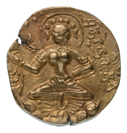 Post-Gupta, Samacharadeva, c. 6th – 8th century, AV dinar, 9.37 g. Archer