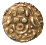 Stamp of Coins » Hindu coins of medieval India Chandellas of Jejakabhuti, Madanavarman, 1129-1163, AV half dinar, 1.04 g.