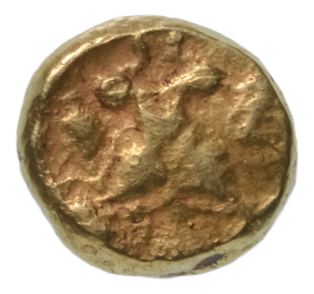 Vijayanagara kingdom, Achyutaraya, 1529-42, AV half pagoda, 1.71 g.