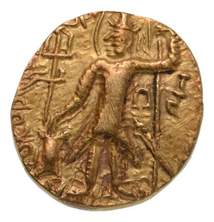 Kushanas, Vasishka, c. 247-265, AV dinar, 7.83 g. Oesho Bull