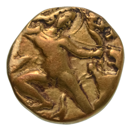 Gupta Empire, Kumaragupta I, c. 415-455, AV dinar, 7.68 g. Lion slayer