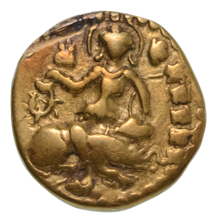 Gupta Empire, Kumaragupta I, c. 415-455, AV dinar, 7.68 g. Lion slayer