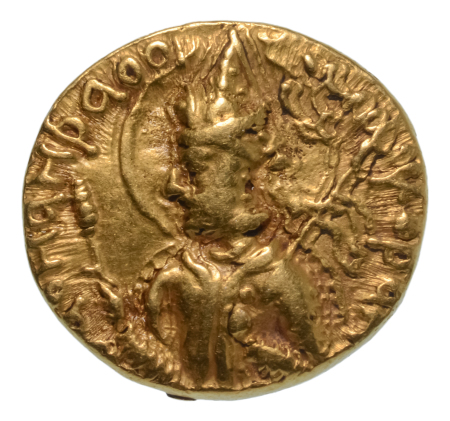 Kushanas, Huvishka, c. 151-192, AV dinar, 7.85 g. Ardoksho