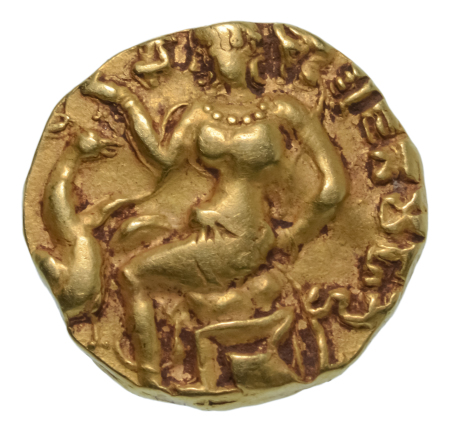 Gupta Empire, Kumaragupta I, c. 415-455, AV dinar, 8.13 g. Horseman
