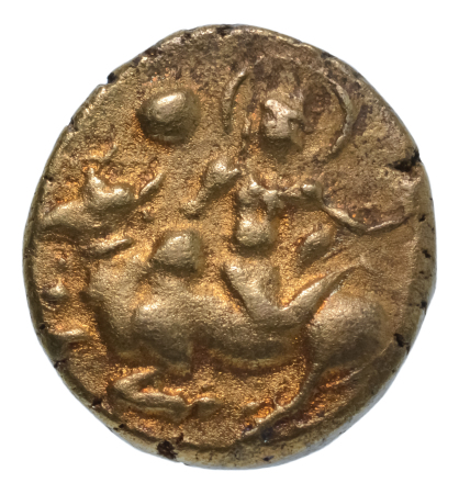 Post-Gupta, Sasanka dynasty, king of Gauda, c. 600-635, AV dinar, 8.91 g.