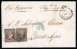 Stamp of Spain Paid At Teneriffe Crown Circle
