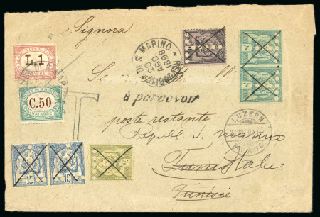 Stamp of Colonies françaises » Tunisie 1898, jolie lettre envoyée de Marseille à Tunis taxée