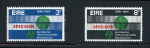 Stamp of Ireland » 1950-Date Commemoratives 1965 Telecommunications mint nh set of two, overprinted