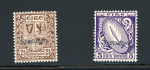 Stamp of Ireland » Definitives 1940-49 E wmk: 2 1/2d red-brown and 5d violet, mint