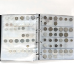 1849-1970s, Collection of banknotes and coins in two albums.