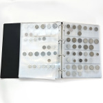 1849-1970s, Collection of banknotes and coins in two albums.