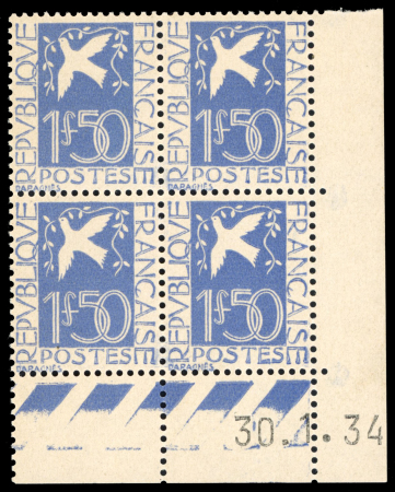 Stamp of France » Émissions à partir de 1900 1932-1934, lot de 3 bons coins datés avec Paix Y&T