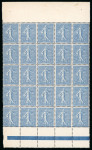 Stamp of France » Émissions à partir de 1900 1903, exceptionnel panneau de 25 exemplaires neuf**