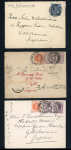 Stamp of Great Britain » 1854-1900 Postal History of the Perforated Line Engraved and Surface Printed Issues 1898-99, group of six incoming envelopes from the UK