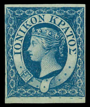 Stamp of Ionian Islands » 	British Protectorate » 1859 Issue (S.G. 1-3) Ionian Islands 1859 1d blue major re-entry unused