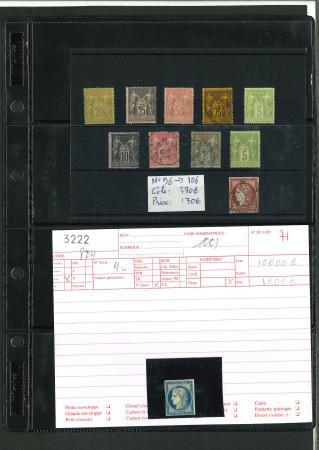 Stamp of France » Collections 1850-1900, bon lot de classiques neufs */(*)/obl avec