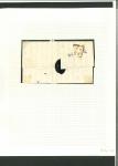 Stamp of Ireland » Postal History (Arranged alphabetically by County) Donegal - Raphoe: 1814-48 Selection of seven covers mounted on album pages, showing RAPHOE/108 in black, two linear RAPHOE mkgs in blue, one ex. Fred Dixon, two covers both showing PAID AT/RAPHOE in red, also italic blue