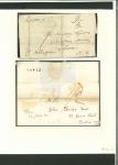 Stamp of Ireland » Postal History (Arranged alphabetically by County) Offaly - Clara: 1832-49 Selection of ten covers mounted on album pages, showing CLARA linear in black (4), CLARA/PENNY POST in black, red (2) and blue (3) etc., all strikes are fair to fine (10)