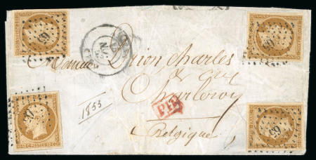 Stamp of France » Présidence de 1852 1852, belle lettre de Novembre 1853 pour la Belgique