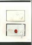 Stamp of Ireland » Postal History (Arranged alphabetically by County) Antrim - Receiving Houses: 1835-59 Selection of twenty covers, all mounted on album pages, showing an array of receivers including undated circular WHITE ABBEY/BELFAST, linear TOOMEBRIDGE in black, italic Portrush/Colera