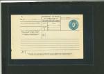 Stamp of Ireland » Postal Stationery 1924 Telegram Form: Unused 1s blue, embossed Irish Harp, text printed in black in both Irish and English on cream paper, code A, 188 x 127 mm including additional left margin with staple holes, also inter leafing page, s