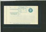 Stamp of Ireland » Postal Stationery 1947 Telegram Form: Unused 1s blue, embossed Irish Harp, text printed in blue in both Irish and English on cream paper, code A, 200 x 121 mm including additional left margin with staple holes, some light wrinkles, fine a