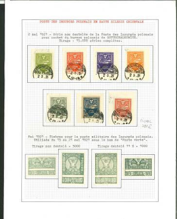 Stamp of Germany » Plebiscite Areas » Upper Silesia » East Upper Silesia Insurgenten 1921, very nice mint and used collection with the first
