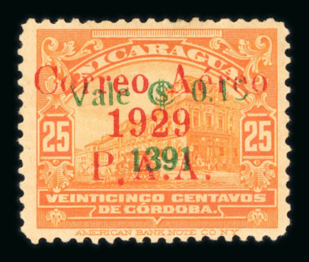 Stamp of Nicaragua Air Post: 1929-36 The Maxwell exhibition collection of mint airmails written up and presented on pages in a binder
