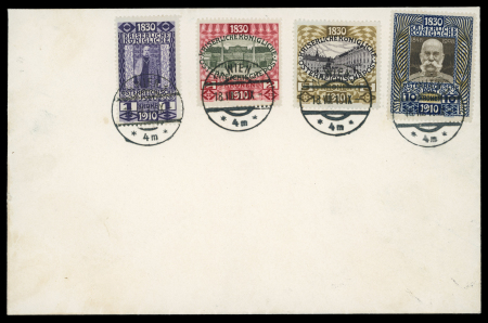 Stamp of Austria » 1890-1918 Issues  80.Geburtstag Kaiser Franz Joseph - die Serie von 17 Werten mit ERSTTAGSSTEMPEL auf 3 Umschlägen
