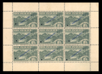 Stamp of New Zealand 1898 Pictorials colour trial proofs with Waterlow & Sons Specimen overprint in 7 different complete miniature sheetlets of nine
