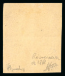 Stamp of France » Type Cérès de 1849-1850 1849, réimpression du n° 6 de 1862 (YT n° 6f), superbe blo